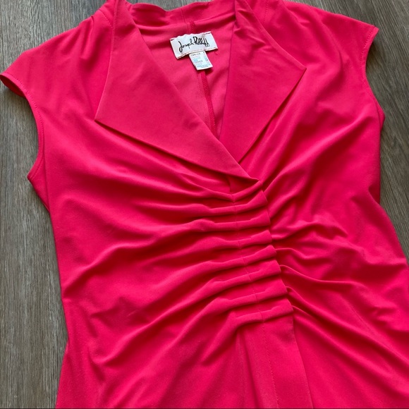 Joseph Ribkoff Dress Strawberry V Neck Ruched Label - Picture 3 of 8